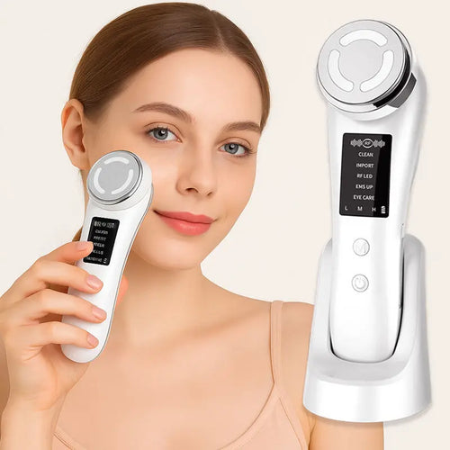 RestoraTouch™ 5-in-1 Facial Cleansing & Firming Skincare Device with LED Light Therapy