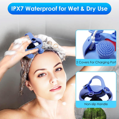 Calm Head Spa™ Rechargeable Scalp Massager — Red Light Therapy + Waterproof