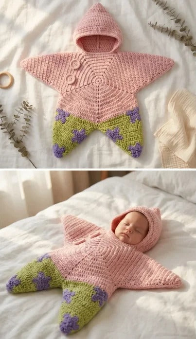 RestoraTouch StarSnuggle™ — Cozy Star-Shaped Baby Romper