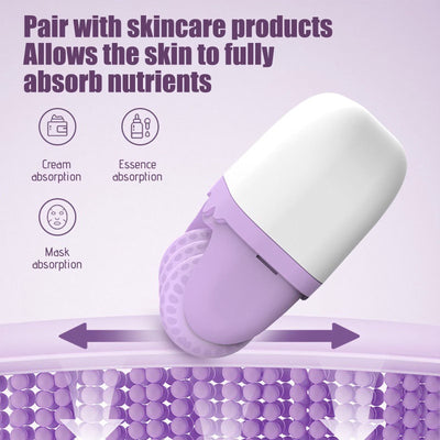 Ice Roller for Face,2-In-1 Dual-Sided Cooling Facial Massager for Puffiness Relief,Skin Tightening,Wrinkle Reduction,Beauty Women Gift(Purple)