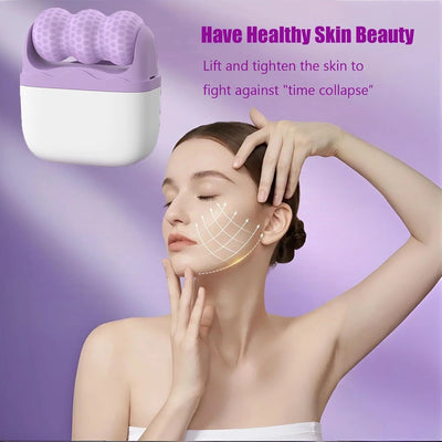 Ice Roller for Face,2-In-1 Dual-Sided Cooling Facial Massager for Puffiness Relief,Skin Tightening,Wrinkle Reduction,Beauty Women Gift(Purple)