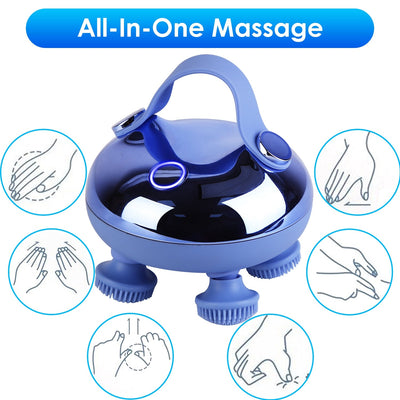 Calm Head Spa™ Rechargeable Scalp Massager — Red Light Therapy + Waterproof