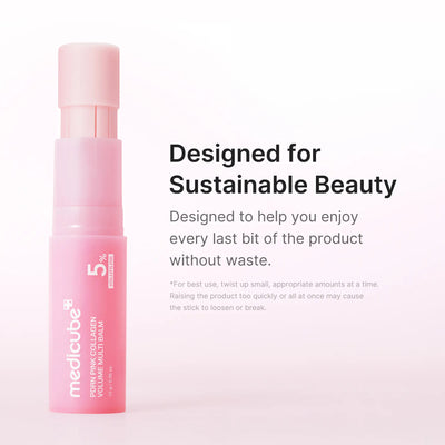[Medicube] PDRN Pink Collagen Volume Multi Balm | All in One Volufiline, PDRN, NAD Stick for Youthful-Looking, Helping Look of Fine Lines, Firming Care, Anti-Aging Care | for Under-Eyes, Neck, Forehead, Smile Lines, Lip Care | Korean Skincare