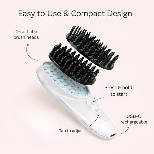 RestoraTouch™ Vibrating Scalp Massager Brush — Dual Light Modes