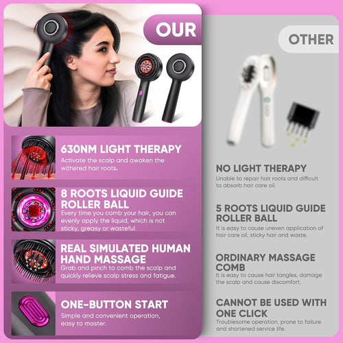 RestoraTouch™ 3-in-1 Scalp Massager & Hair Oil Applicator — Waterproof, Fast-Charging
