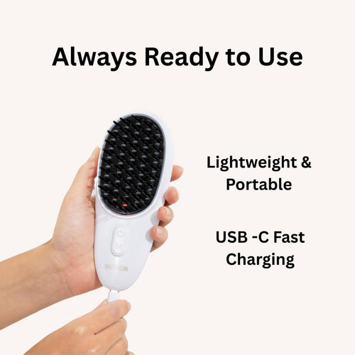 RestoraTouch™ Vibrating Scalp Massager Brush — Dual Light Modes