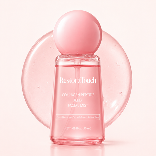 RestoraTouch™ Collagen Peptide Jelly Serum Mist – Hydrating & Plumping Face Spray for Dewy Glow, Fine Lines & Dry Skin, 1.69 Fl Oz