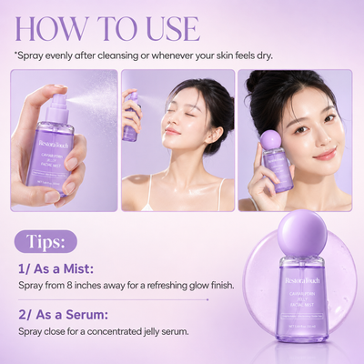 RestoraTouch™ Collagen Peptide Jelly Serum Mist – Hydrating & Plumping Face Spray for Dewy Glow, Fine Lines & Dry Skin, 1.69 Fl Oz