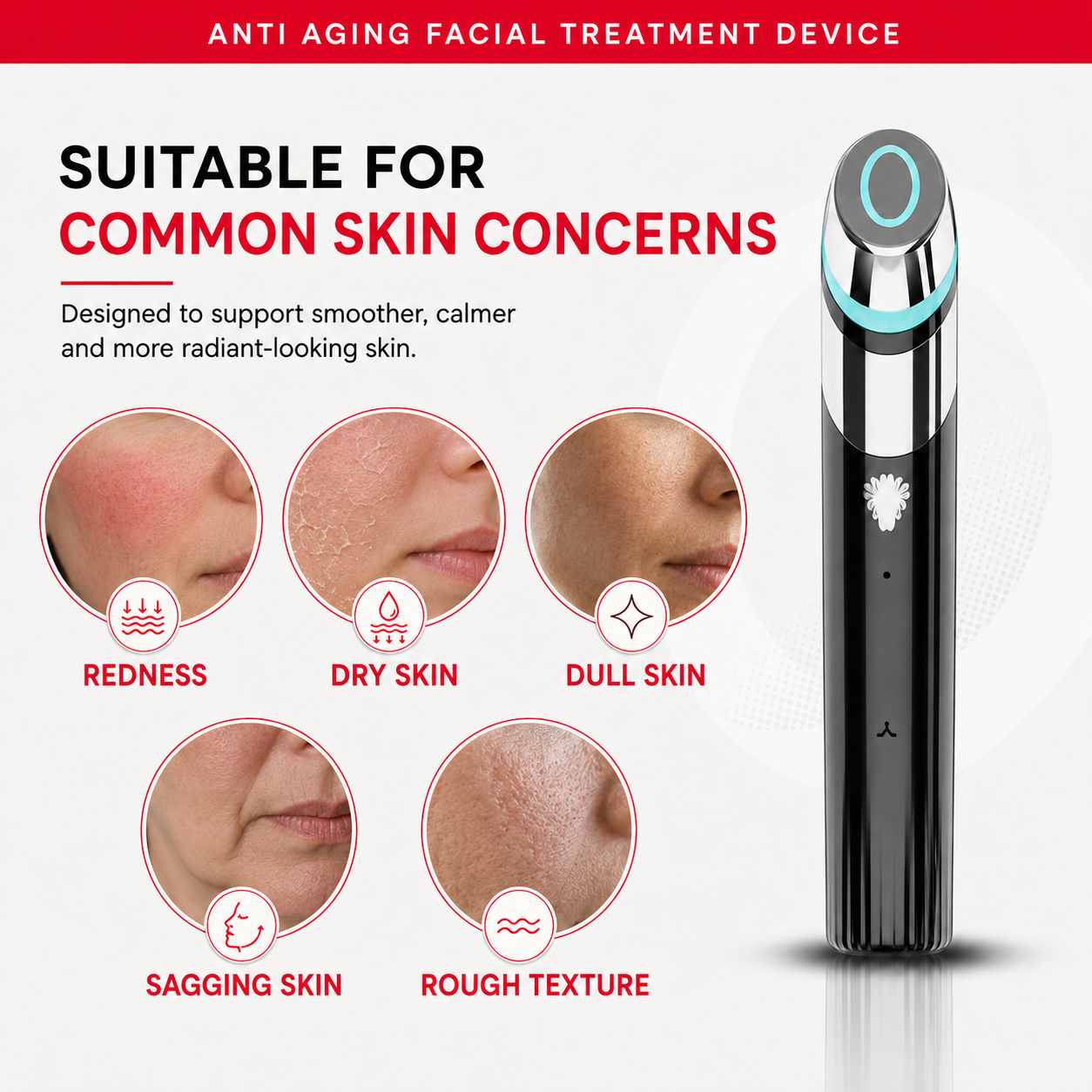 RestoraTouch 4-in-1 Microcurrent Facial Sculpting Wand