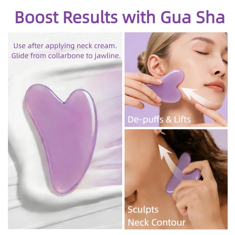 RestoraTouch™ Retinol Peptide Neck Firming Cream + Gua Sha Set