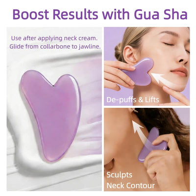RestoraTouch™ Retinol Peptide Neck Firming Cream + Gua Sha Set
