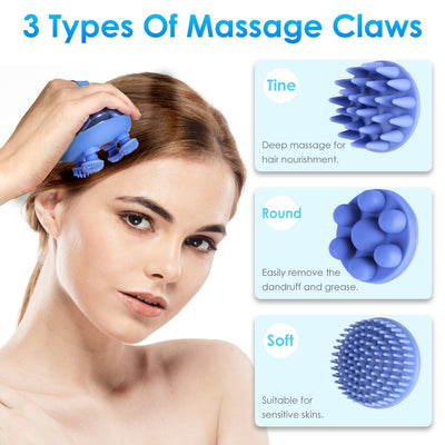Calm Head Spa™ Rechargeable Scalp Massager — Red Light Therapy + Waterproof