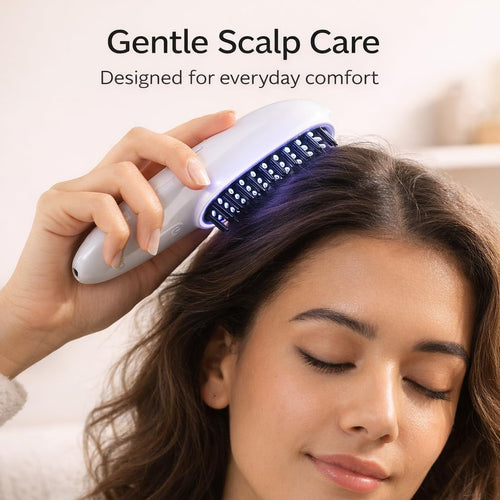 RestoraTouch™ Vibrating Scalp Massager Brush — Dual Light Modes